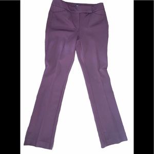 WHBM Boot Cut Pant, Sz 4R, Burgundy, Excellent